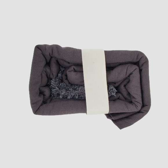 Casaluna Heavyweight Linen Blend Duvet Cover Set Full Queen Dark Gray 3pc New - Picture 5 of 8